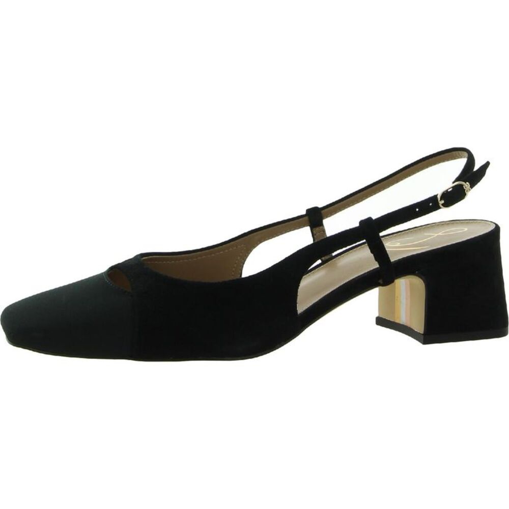 Sam Edelman Black Slingback Block Heel Pumps